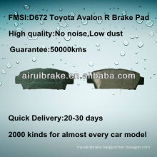 Toyota Avalon disc Rear brake pad D672